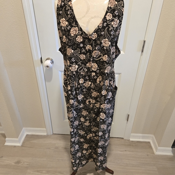 Erika And Co Vintage Floral Corduroy Button Down Dress,  Size XL - Picture 7 of 12